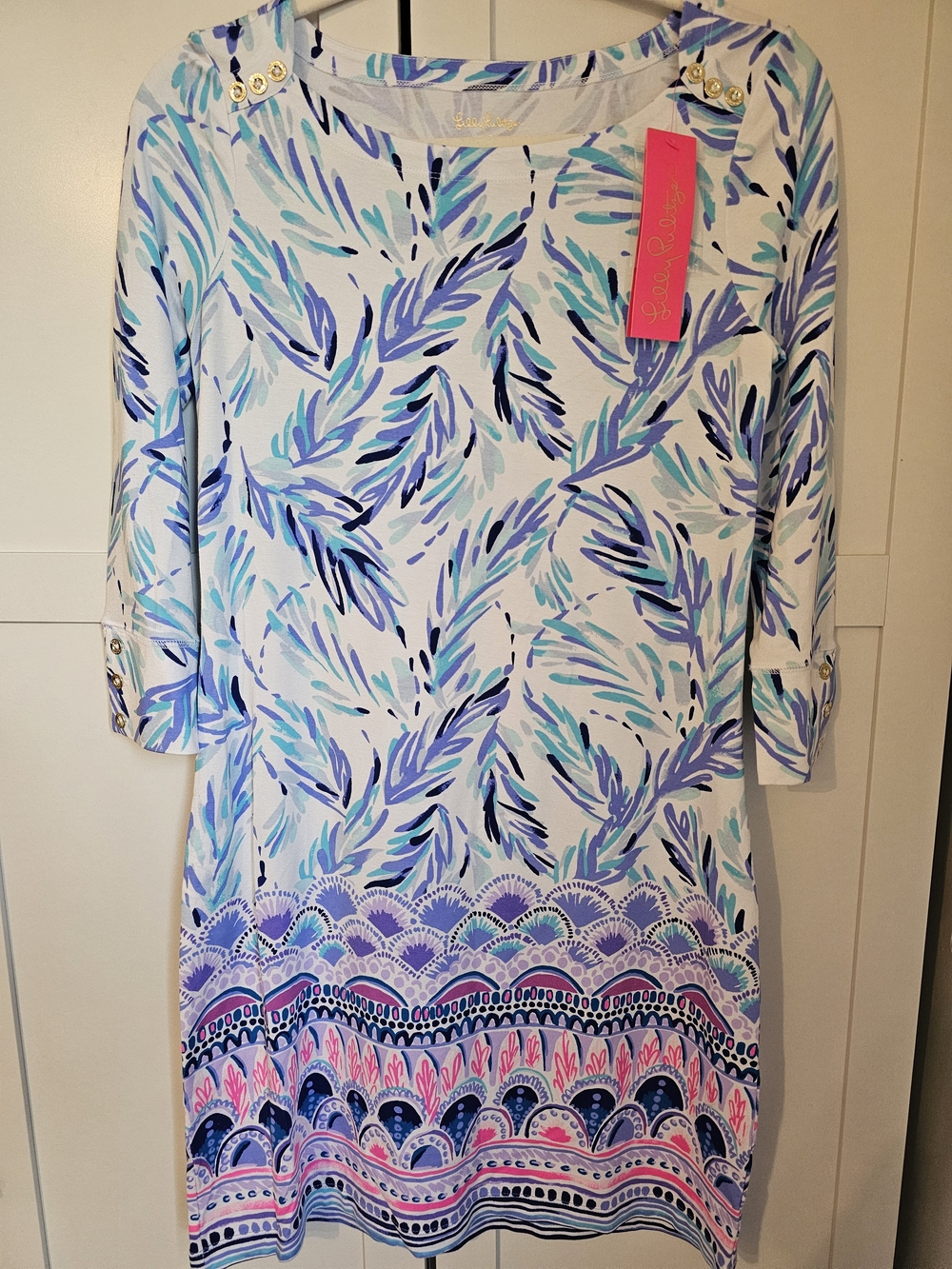 NWT Lilly Pulitzer Sophie Shift Dress in Flock Together Boho Coastalcore – Small